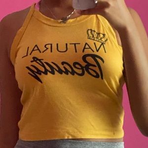 Dark Yellow “Natural Beauty” Crop Top